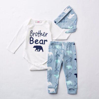 Autum/Thanksgiving Bodysuit Pant Hat 3Pcs Sets - Image 3