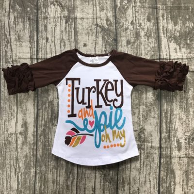 Thanksgiving Girls Raglan Long Sleeve T-shirts