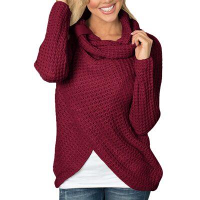 Women Sweater Knitted Long Sleeve - Image 4