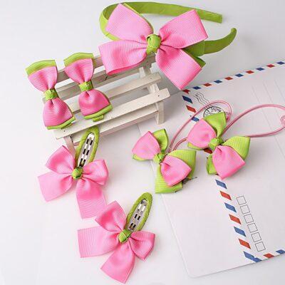 Girls Bow Headwear 7Pcs - Image 3