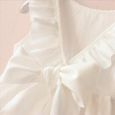 Solid White Girl Dress - Image 4