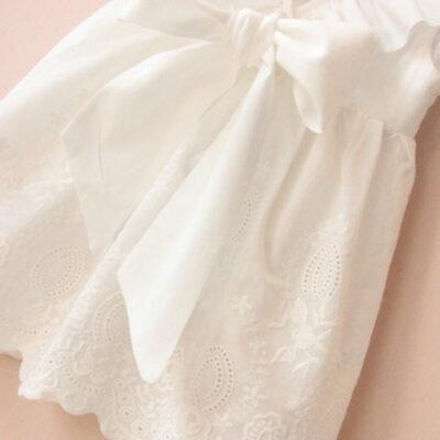 Solid White Girl Dress - Image 5